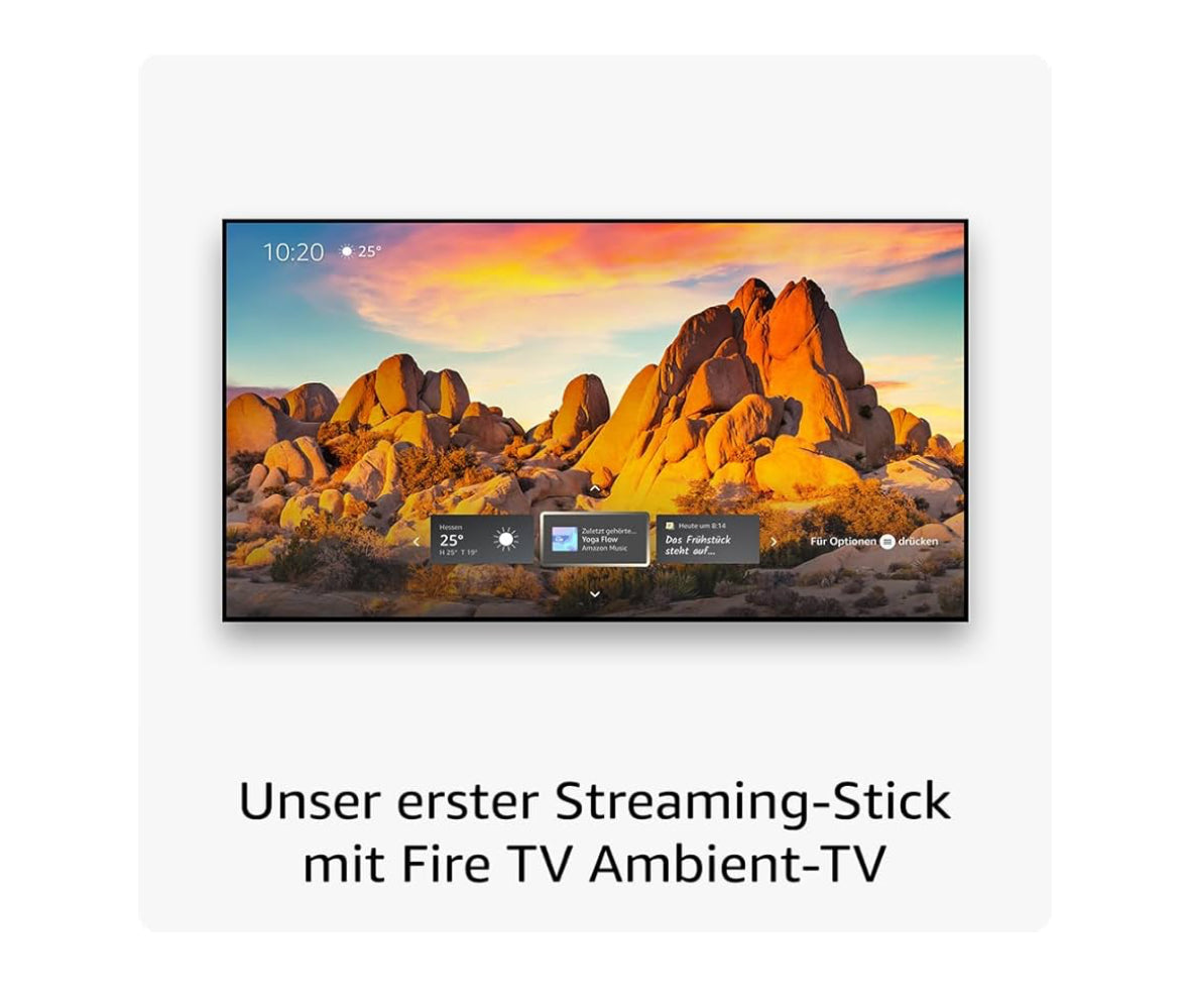 Amazon Fire TV Stick 4K Max, unterstützt Streaming über Wi-Fi 6E, Ambient-TV
