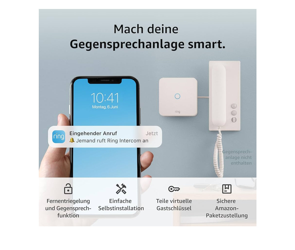 Ring Intercom von Amazon – Intelligente Gegensprechanlage mit HD-Video & App NEU