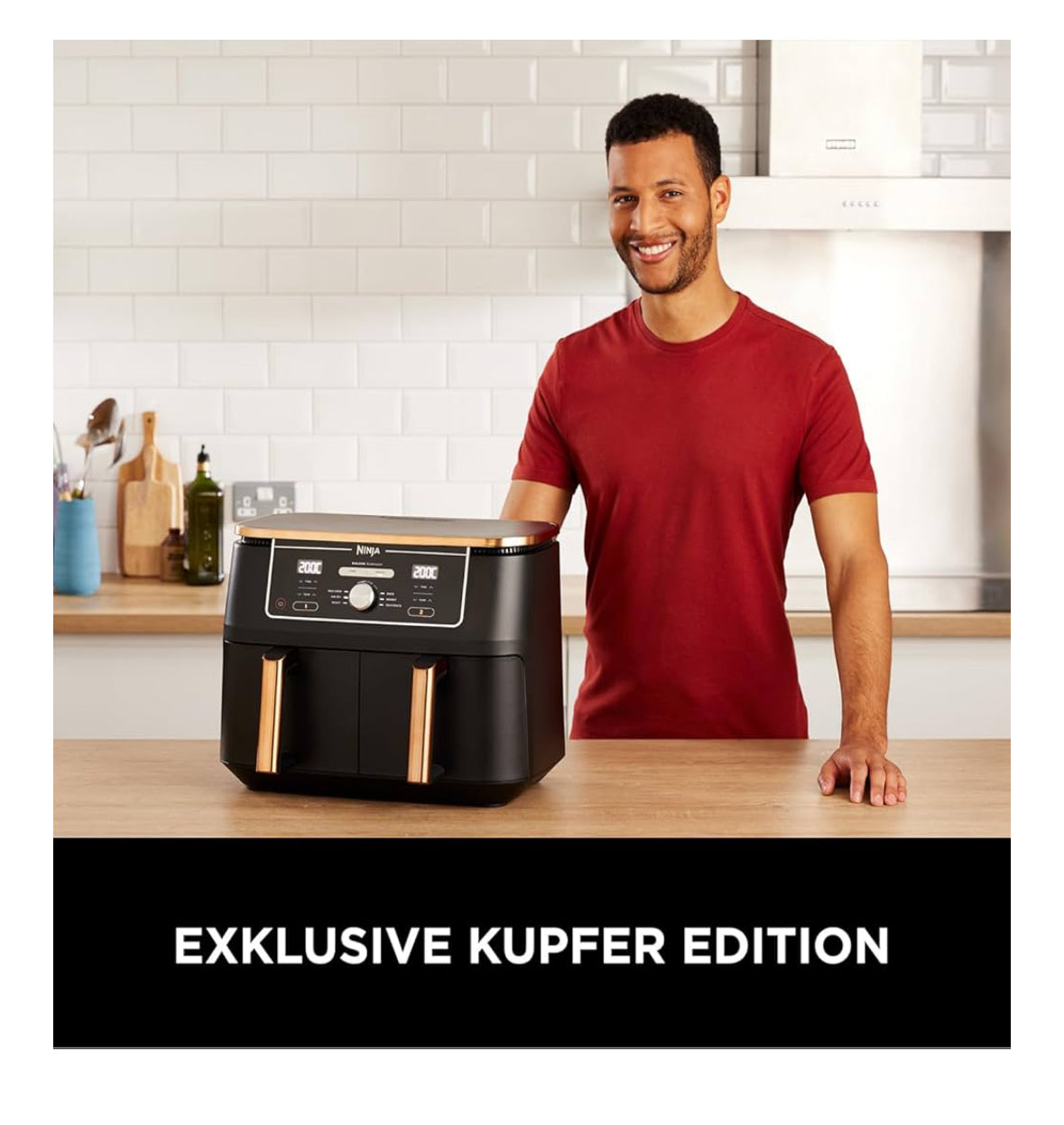 Ninja Foodi MAX Dual Zone Airfryer 9 5L 6in1 Heißluftfritteuse Kupfer AF400EUCP