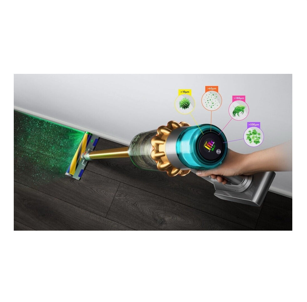 Dyson V15 Detect Absolute Kabelloser Staubsauger (Gold) mit HEPA Filter