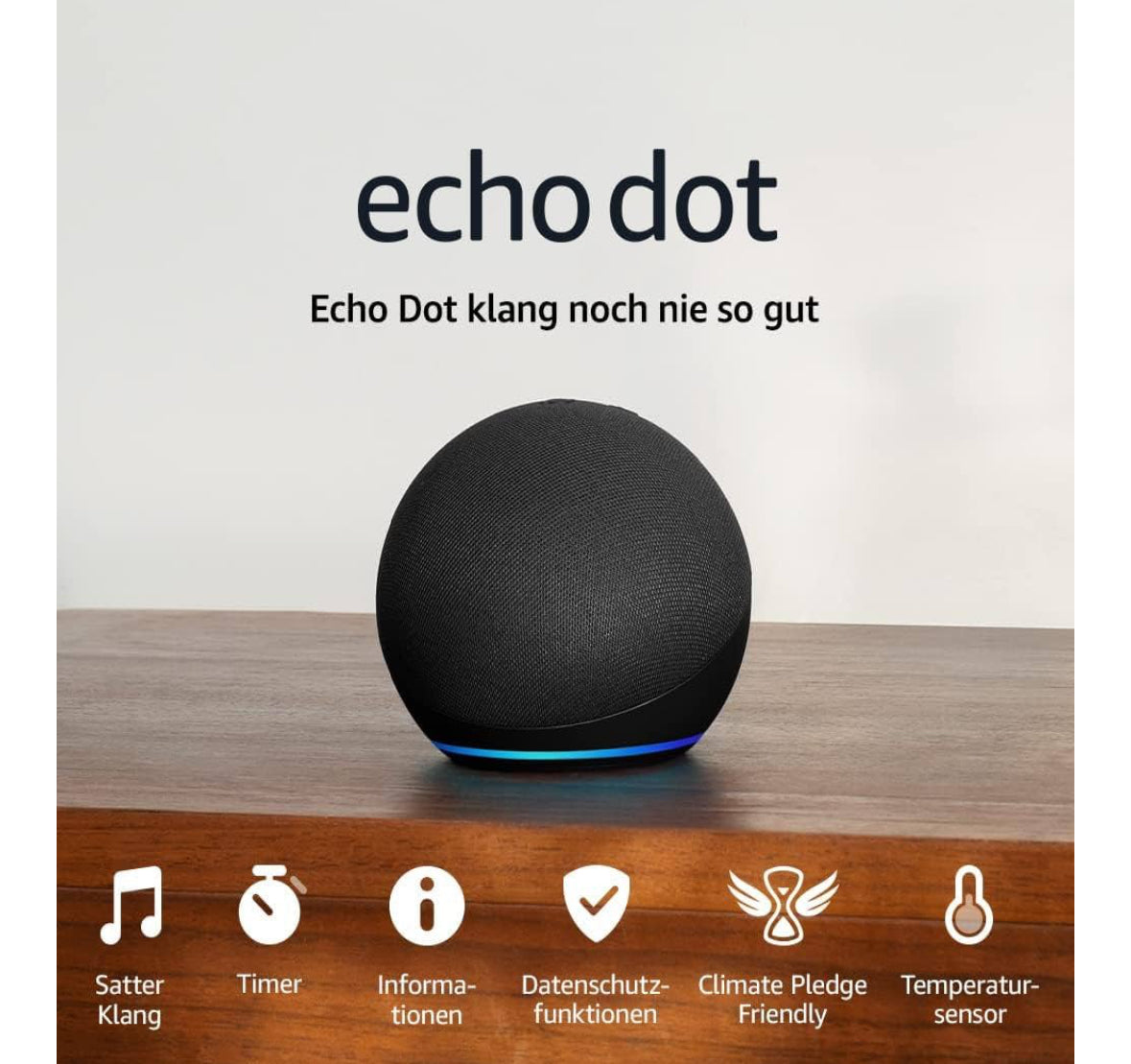 Amazon Echo Dot 5. Gen Smart Lautsprecher - Anthrazit