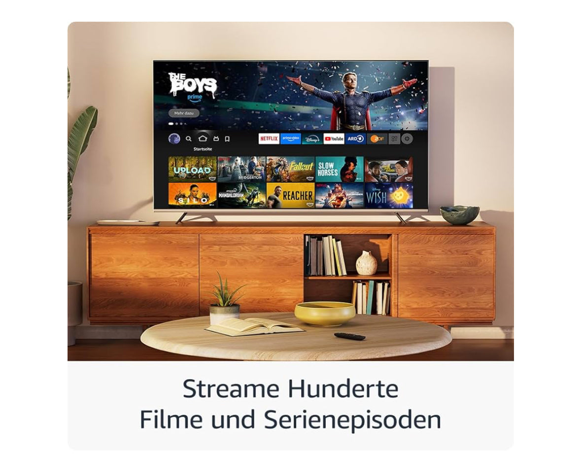 Amazon Fire TV Stick (Neueste Generation), Free- und Live-TV, HD Streaming