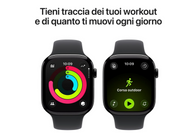 Apple Watch Series 11 GPS 42mm Aluminium Jet Black Sport Band Black S/M