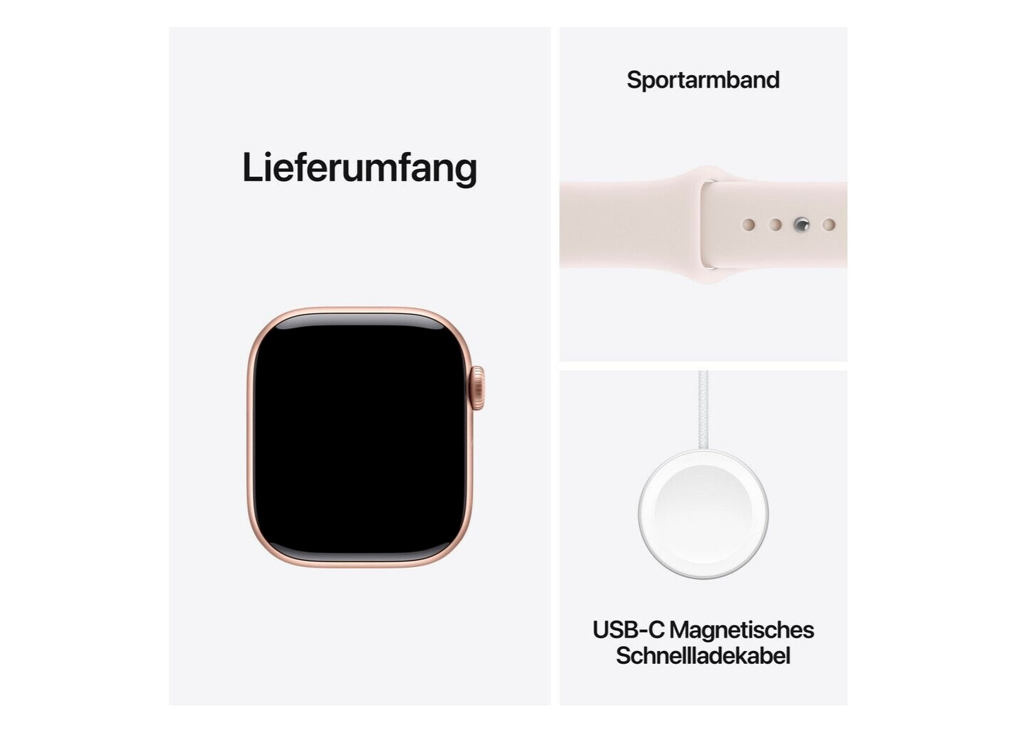 Apple Watch Series 11 GPS 42mm Aluminium Rose Gold Sport Band Light Blush S/M