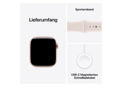 Apple Watch Series 11 GPS 42mm Aluminium Rose Gold Sport Band Light Blush S/M
