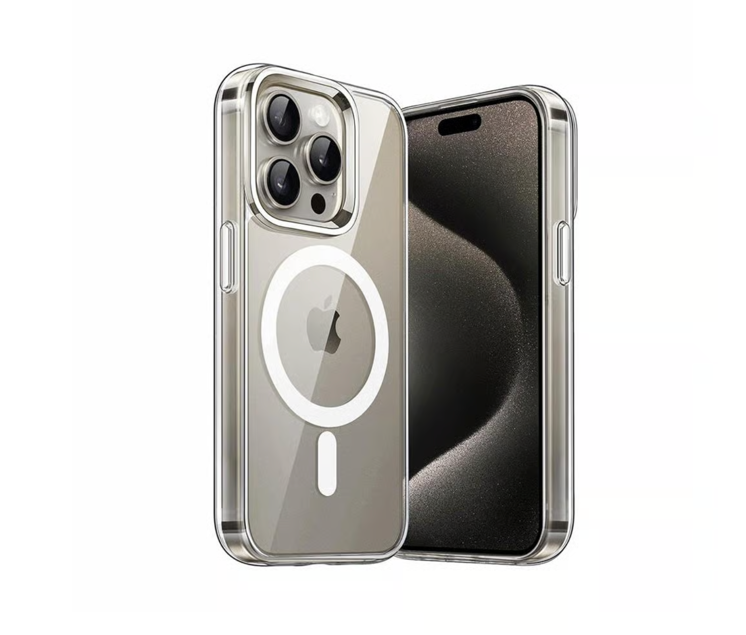 iPhone 15 Pro Hülle MagSafe Case Transparent Stoßfest Slim Cover