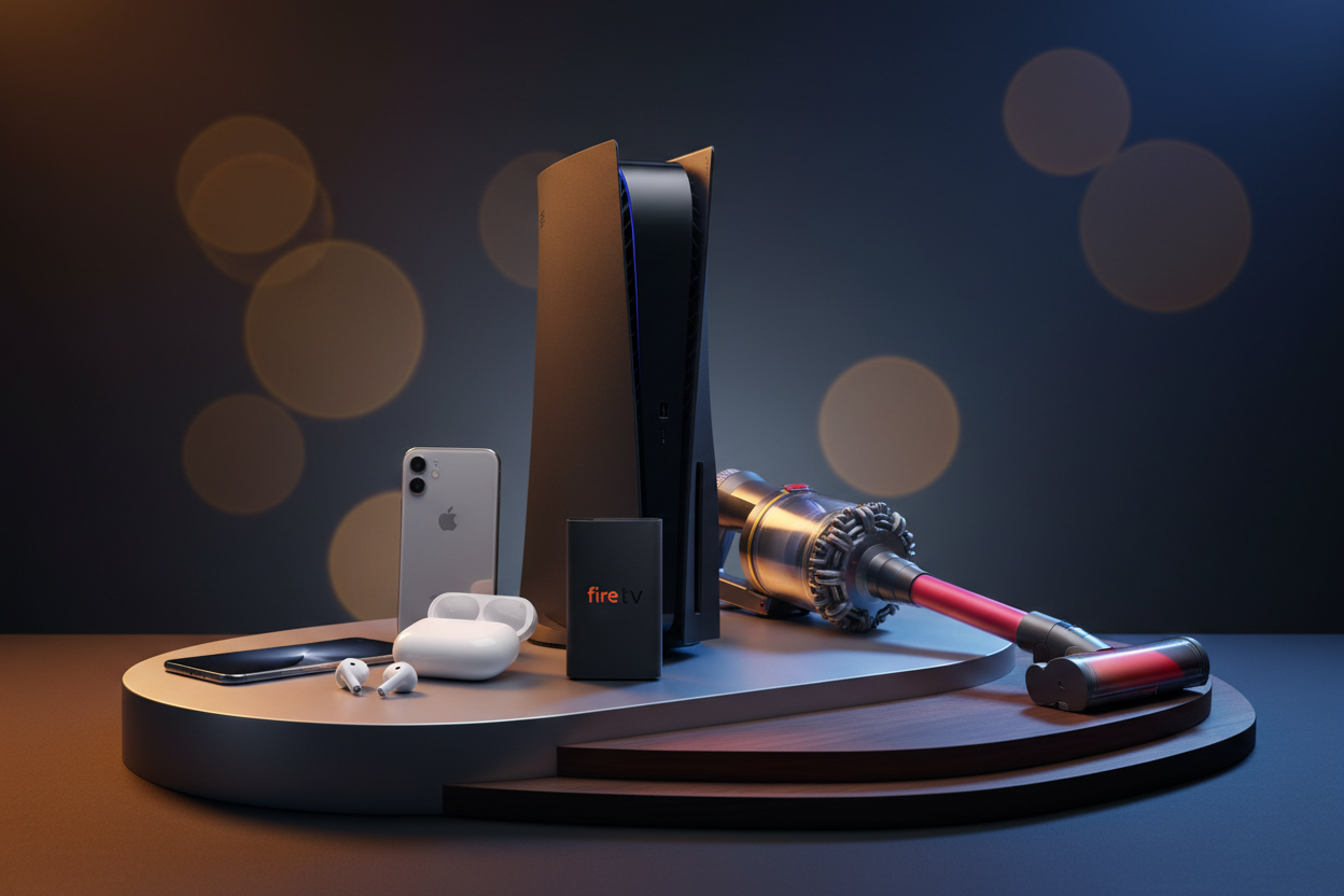 Ja so in der Form mit Fire tV Stick PlayStation AirPods und iPhone und dyson staubsauger 