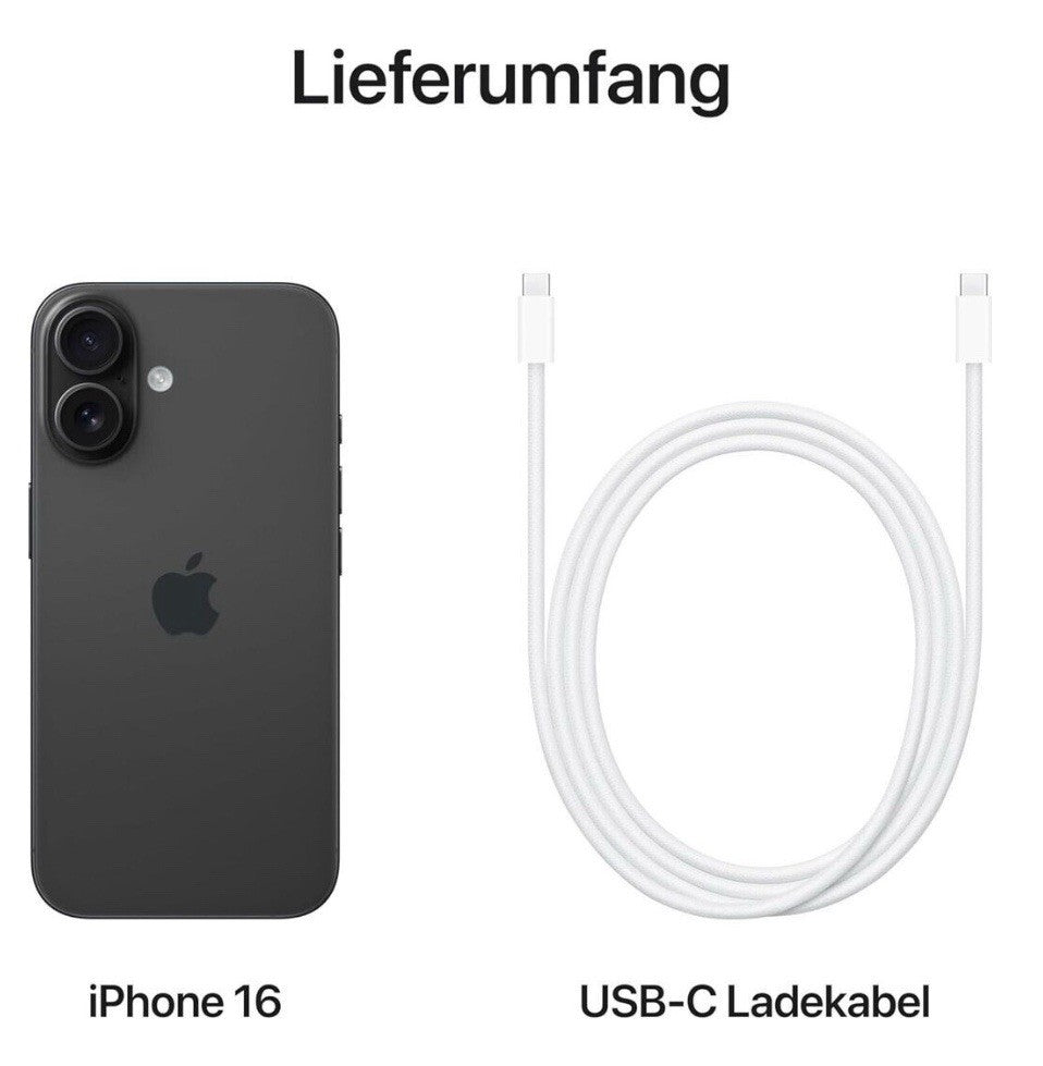 Apple iPhone 16 Plus 128 GB Schwarz NEU/OVP